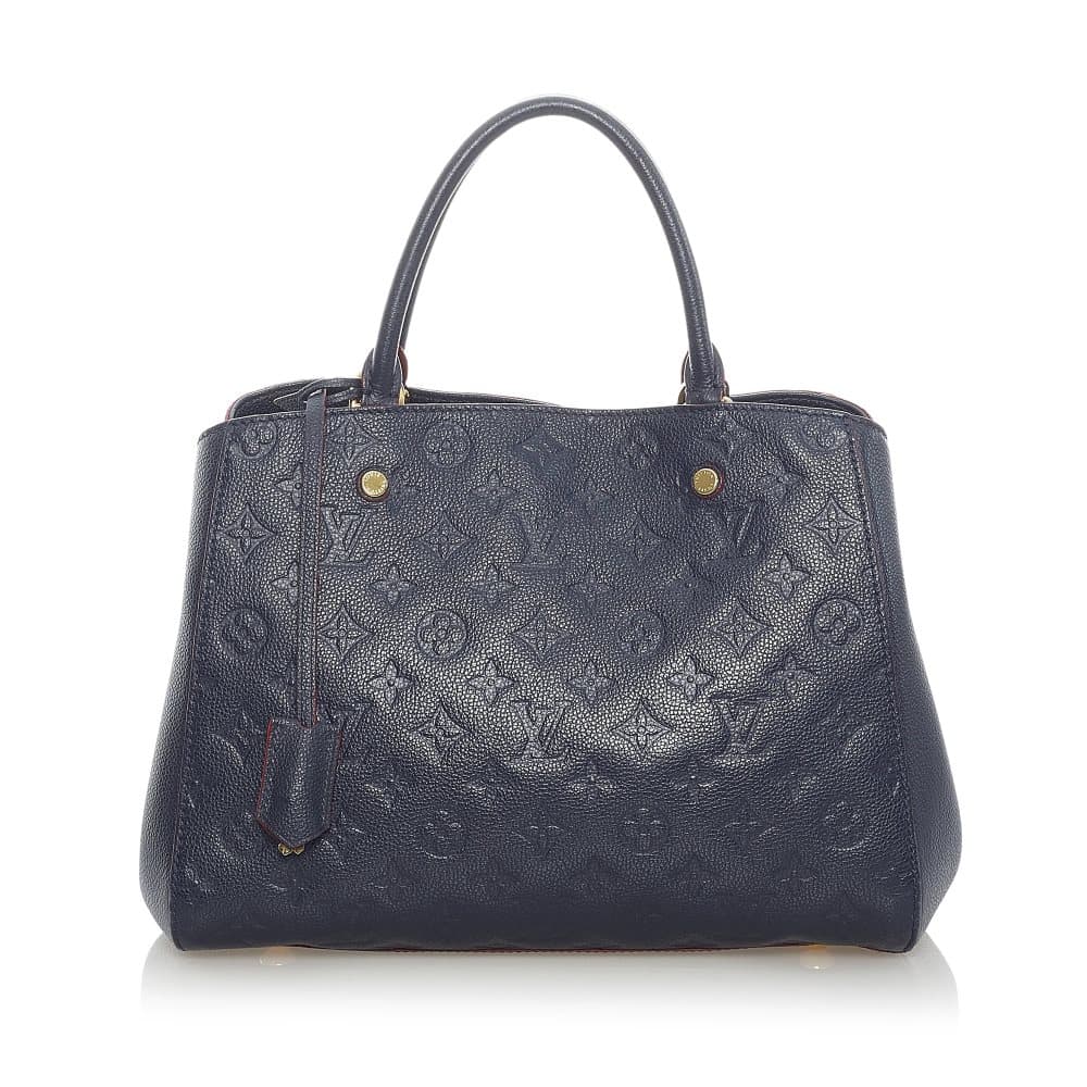 Pre-owned Louis Vuitton Monogram Empreinte Montaigne MM Blue
