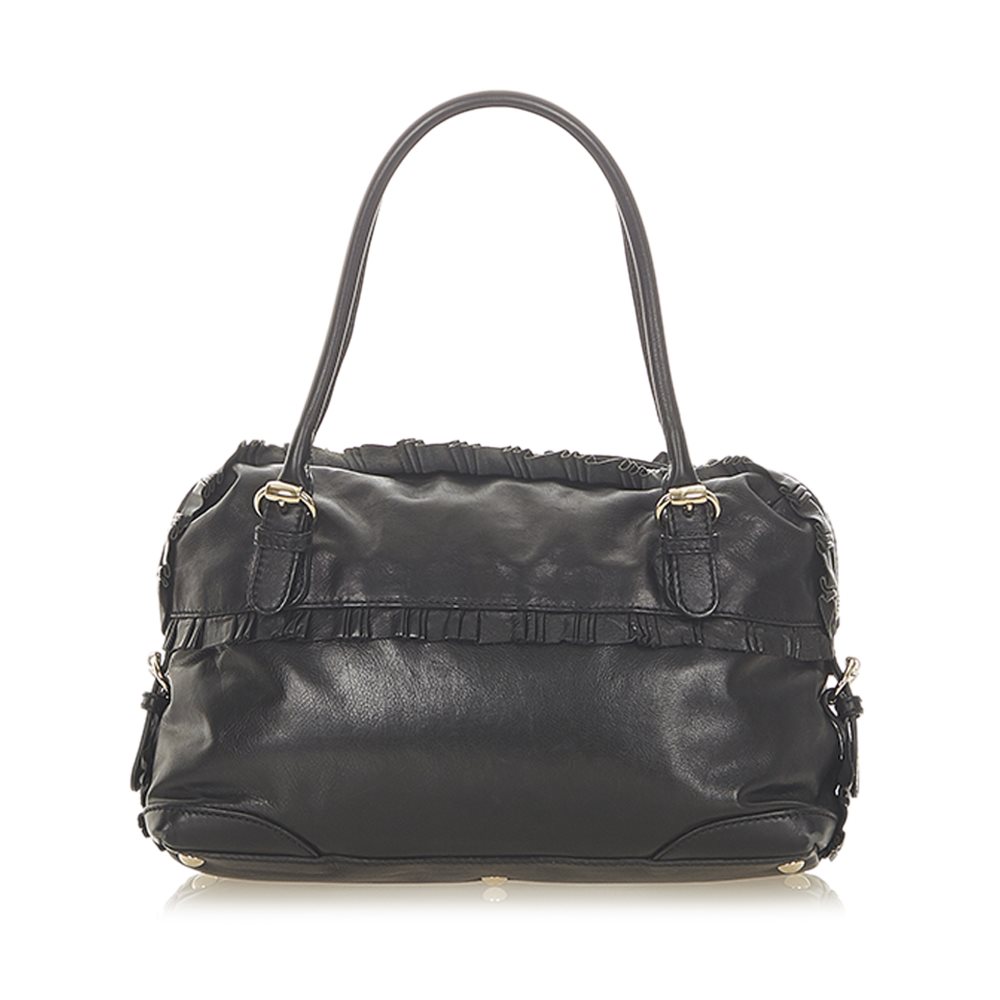 Pre-owned Gucci Small Sabrina Leather Tote Bag Black Product Image