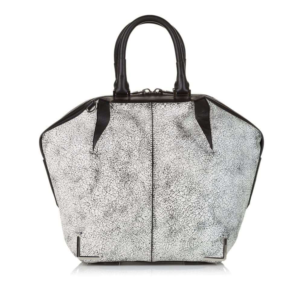 Pre-owned Alexander Wang Prisma Emile Leather Satchel White
