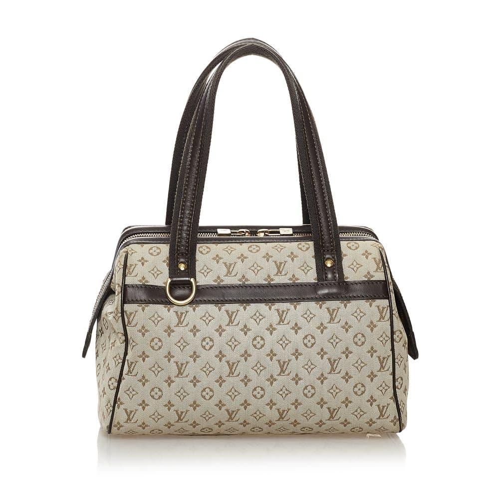 Pre-owned Louis Vuitton Monogram Mini Lin Josephine PM Brown