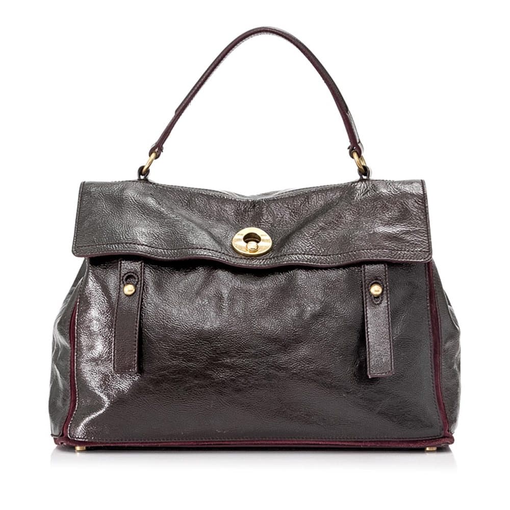 Pre-owned YSL Large Muse Two Leather Handbag Purple