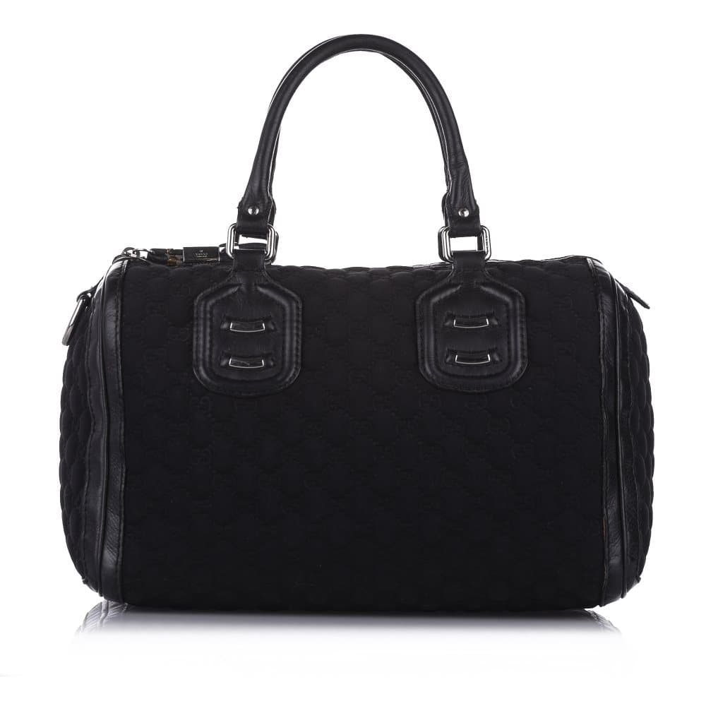 Pre-owned Gucci Guccissima Techno Neoprene Handbag Black