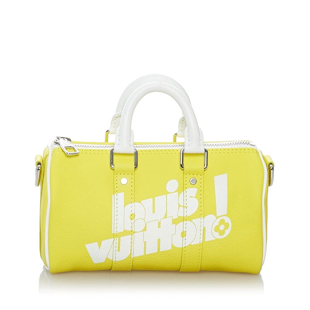 Pre-owned Louis Vuitton Keepall XS Satchel Yellow