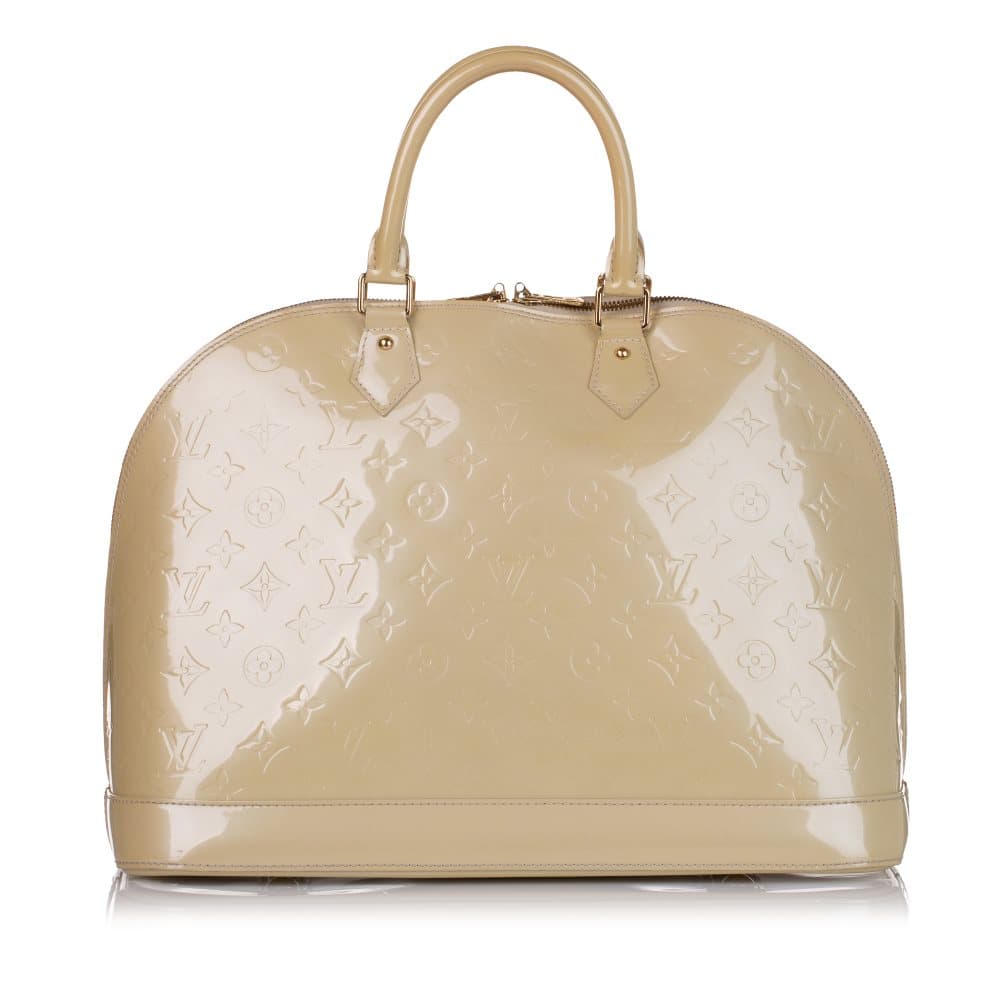 Pre-owned Louis Vuitton Vernis Alma GM Brown