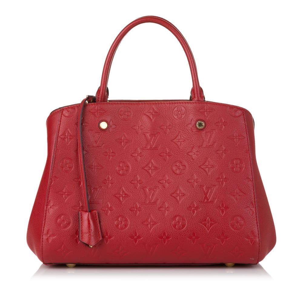 Pre-owned Louis Vuitton Monogram Empreinte Montaigne MM Red