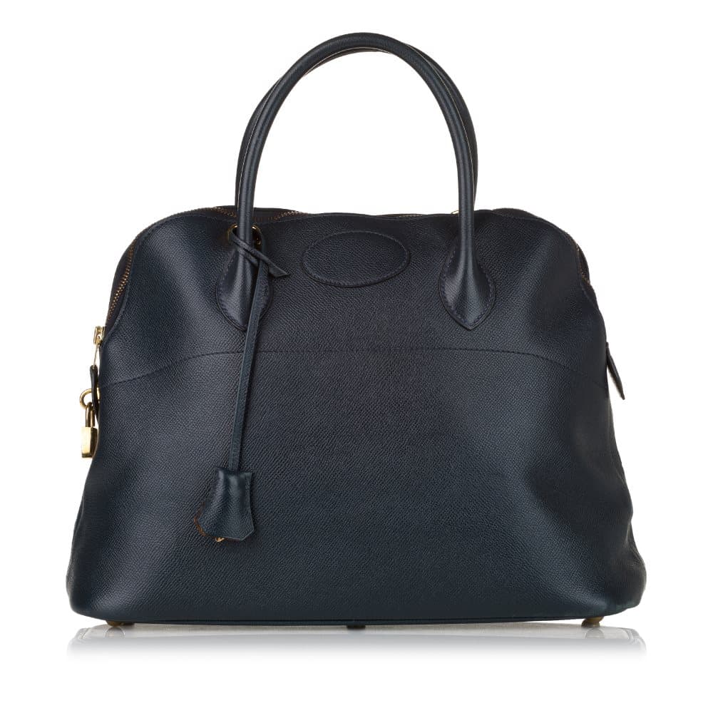 Pre-owned Hermes Bolide 35 Blue