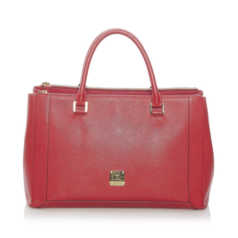 Pre-owned MCM Nuovo Leather Satchel Red