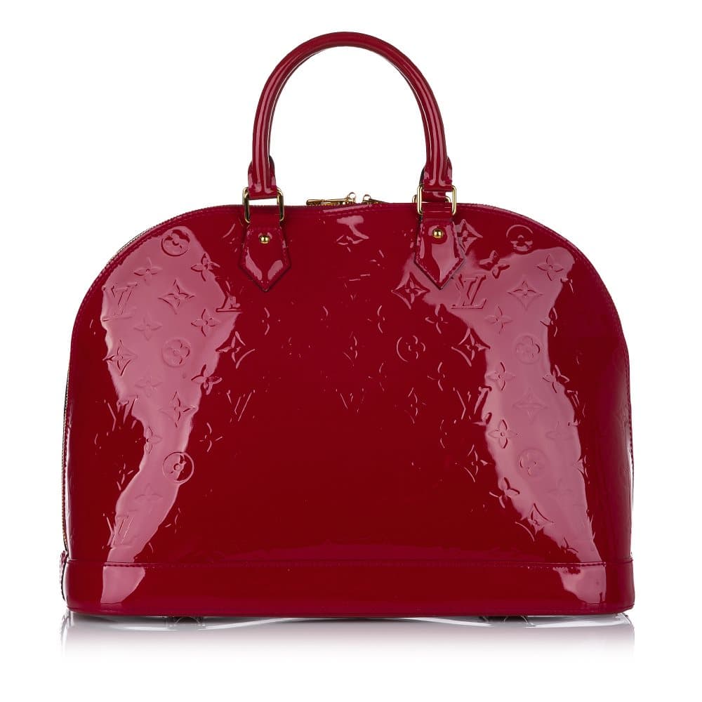 Pre-owned Louis Vuitton Vernis Alma GM Red