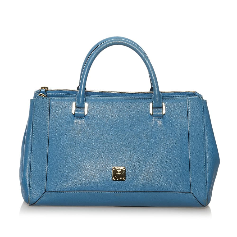 Pre-owned MCM Nuovo Leather Satchel Blue