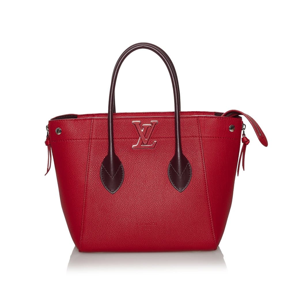 Pre-owned Louis Vuitton Louis Vuitton Freedom Leather Satchel Red