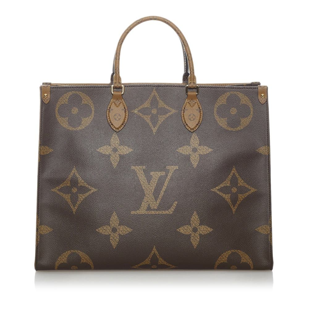 Pre-owned Louis Vuitton Monogram Giant Onthego Brown