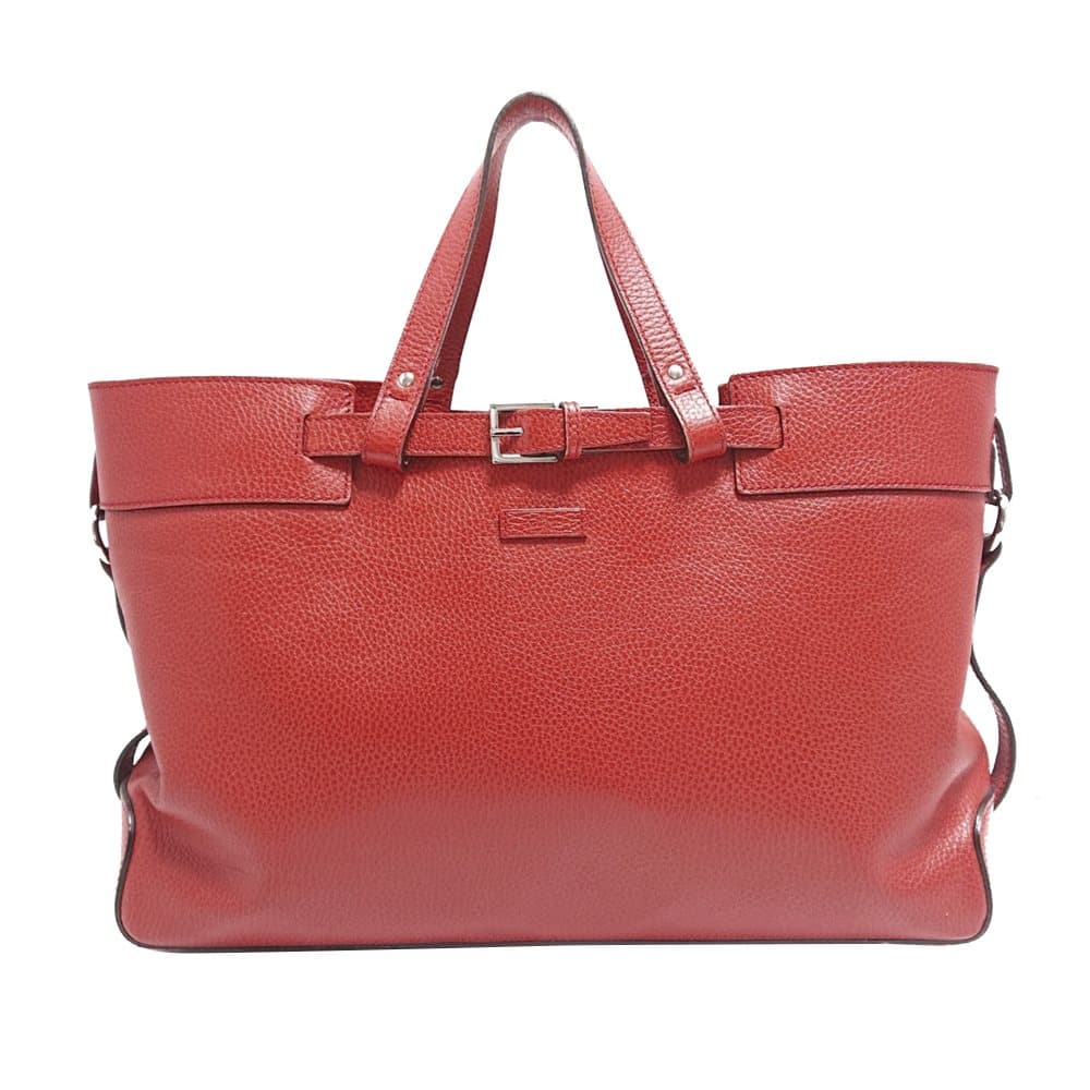 Pre-owned Gucci Leather Satchel Red