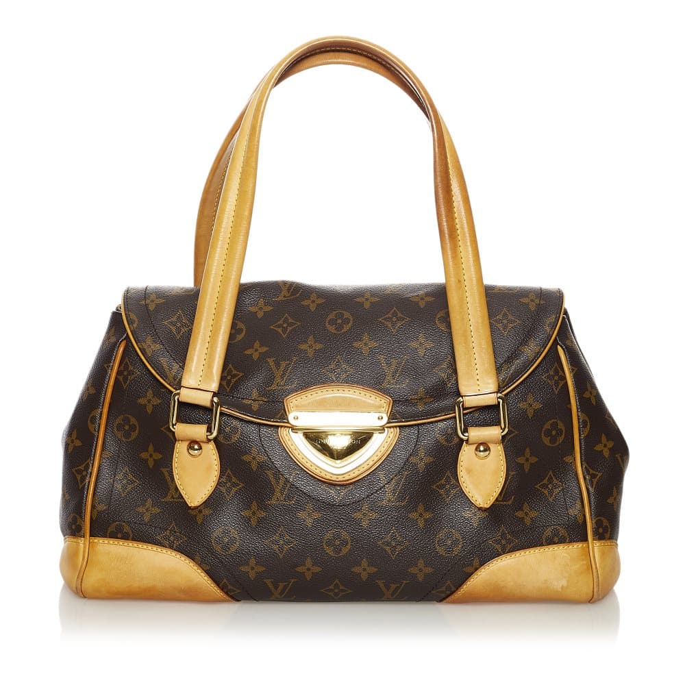 Pre-owned Louis Vuitton Monogram Beverly GM Brown