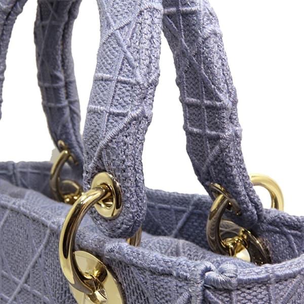 Pre-owned Dior Medium Lady D-Lite Purple