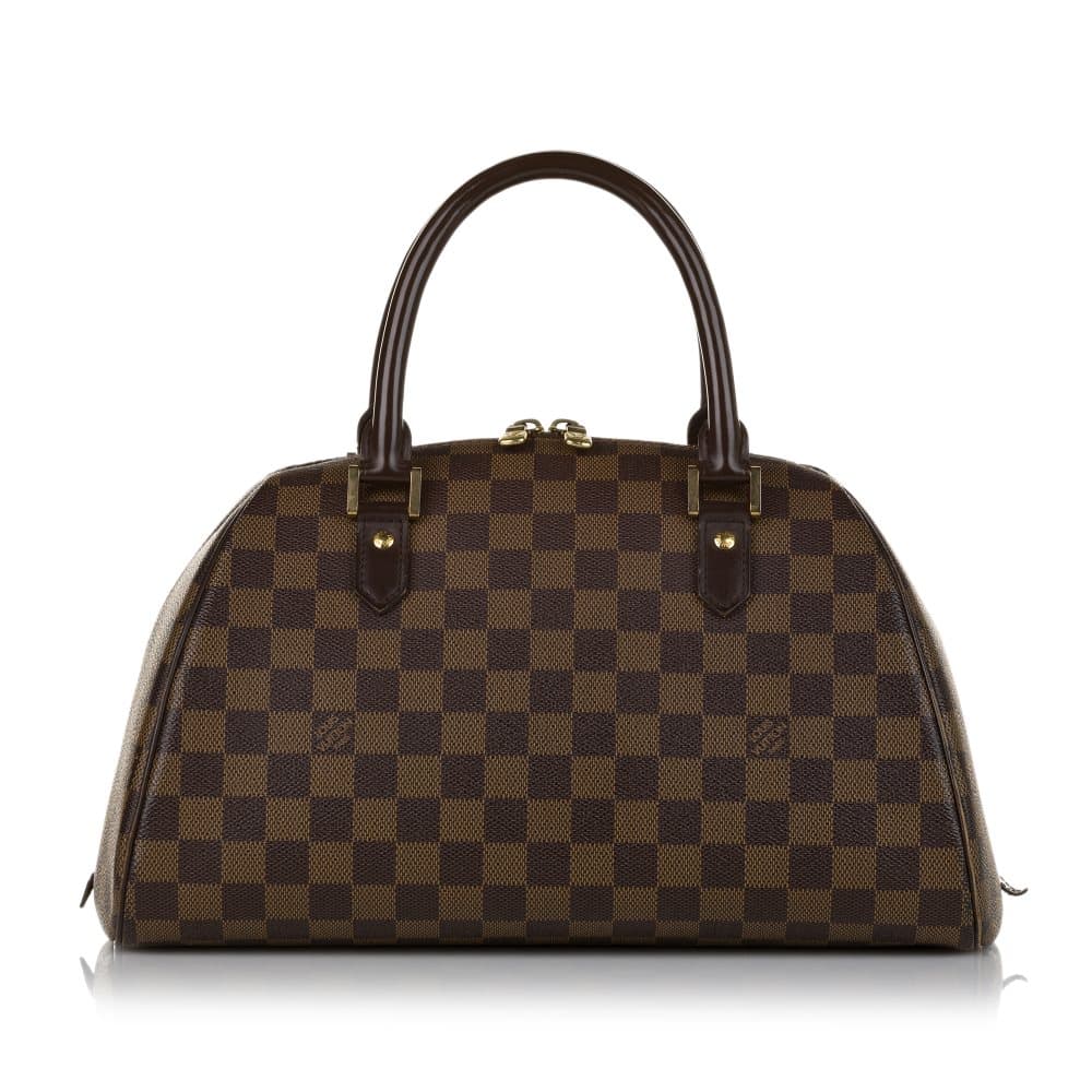 Pre-owned Louis Vuitton Damier Ebene Ribera MM Brown