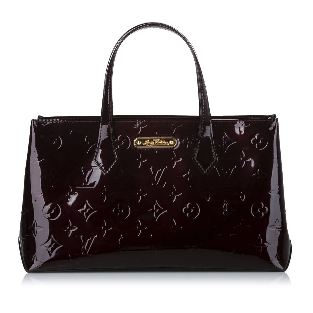 Pre-owned Louis Vuitton Vernis Wilshire PM Purple