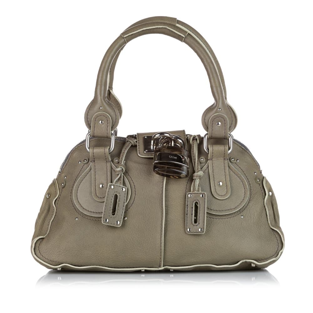 Pre-owned Chloe Paddington Leather Handbag Gray