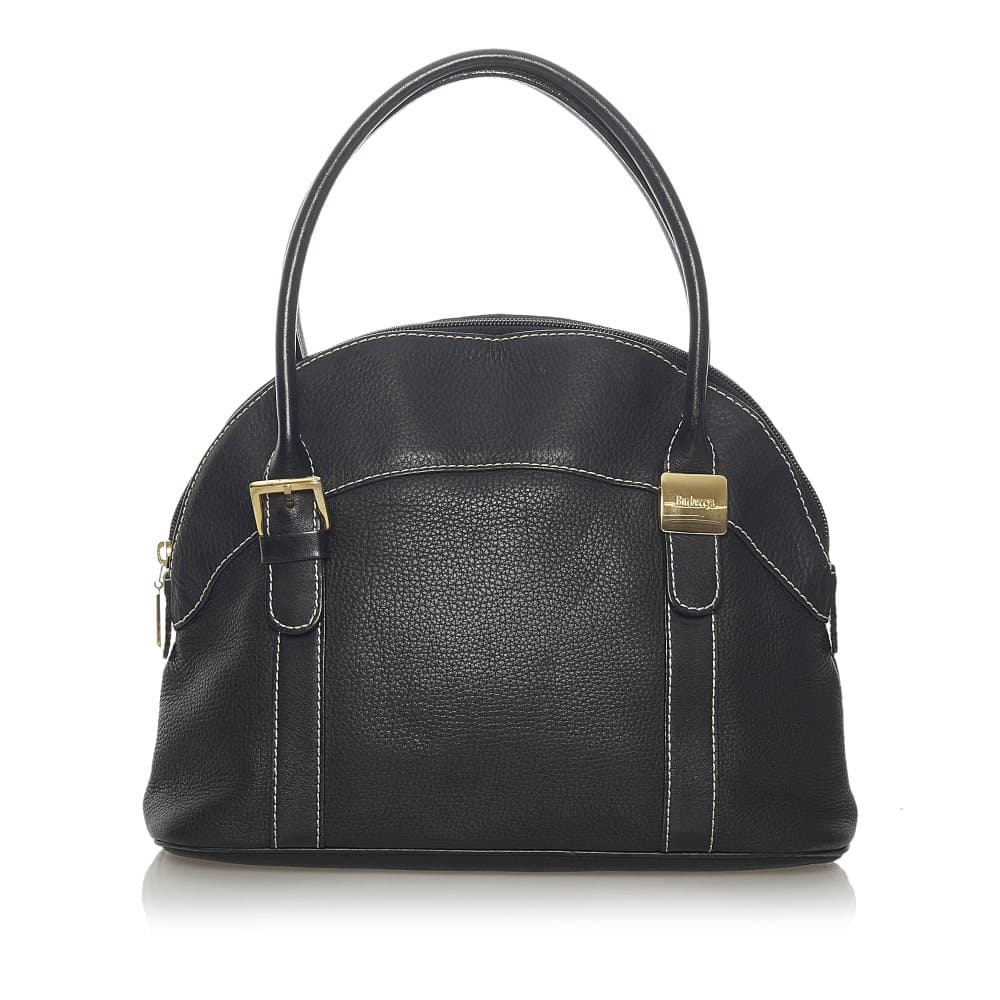 Pre-owned Burberry Leather Handbag Black