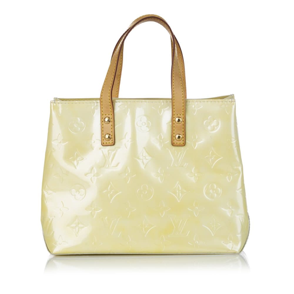 Pre-owned Louis Vuitton Vernis Reade PM White