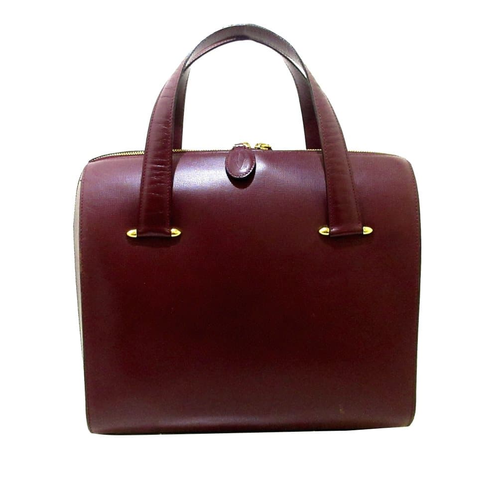 Pre-owned Cartier Must de Cartier Leather Satchel Red