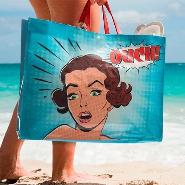 Strandväska - Omg! - Design - PVC - 40x33x11 cm - Kvinna