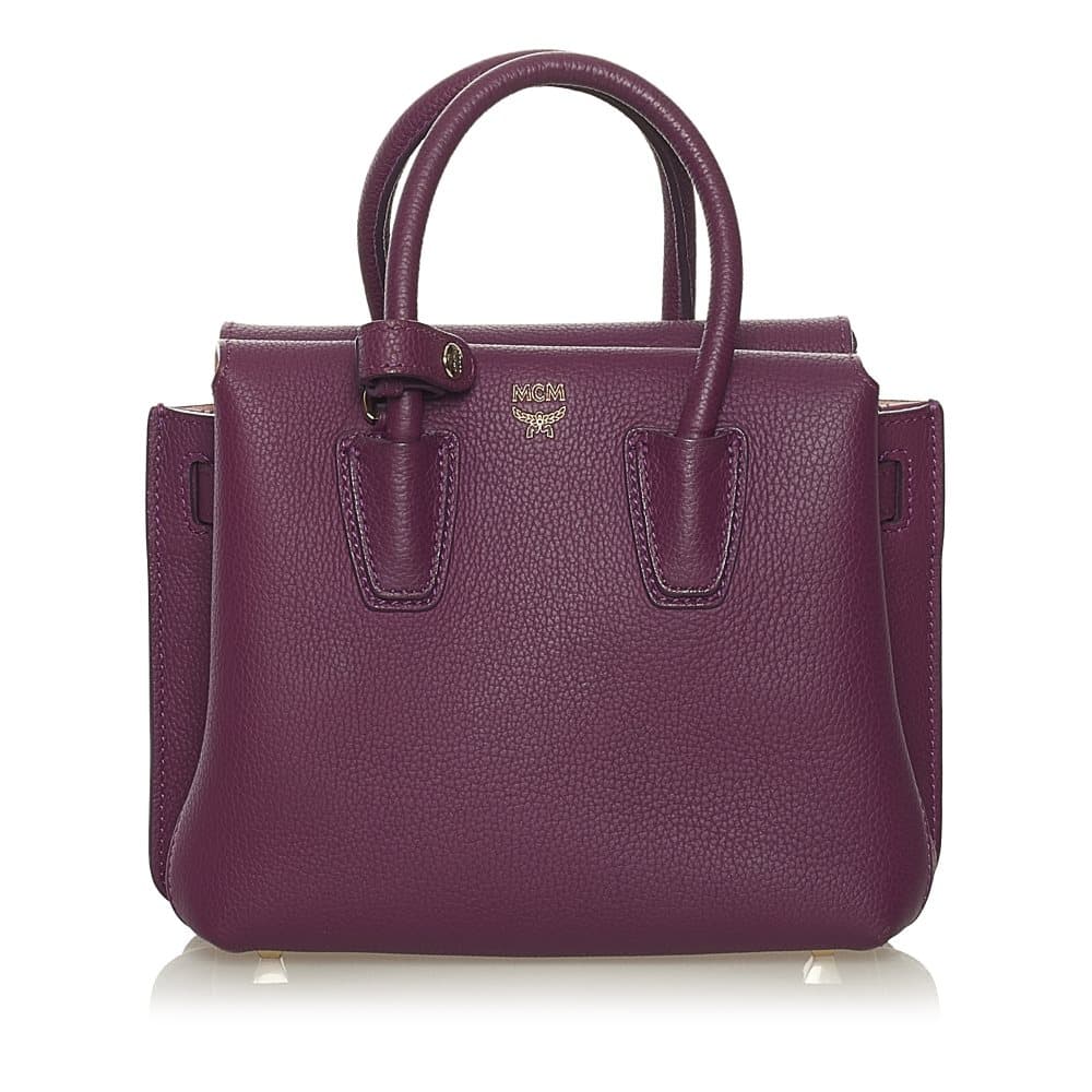 Pre-owned MCM Milla Leather Satchel Purple