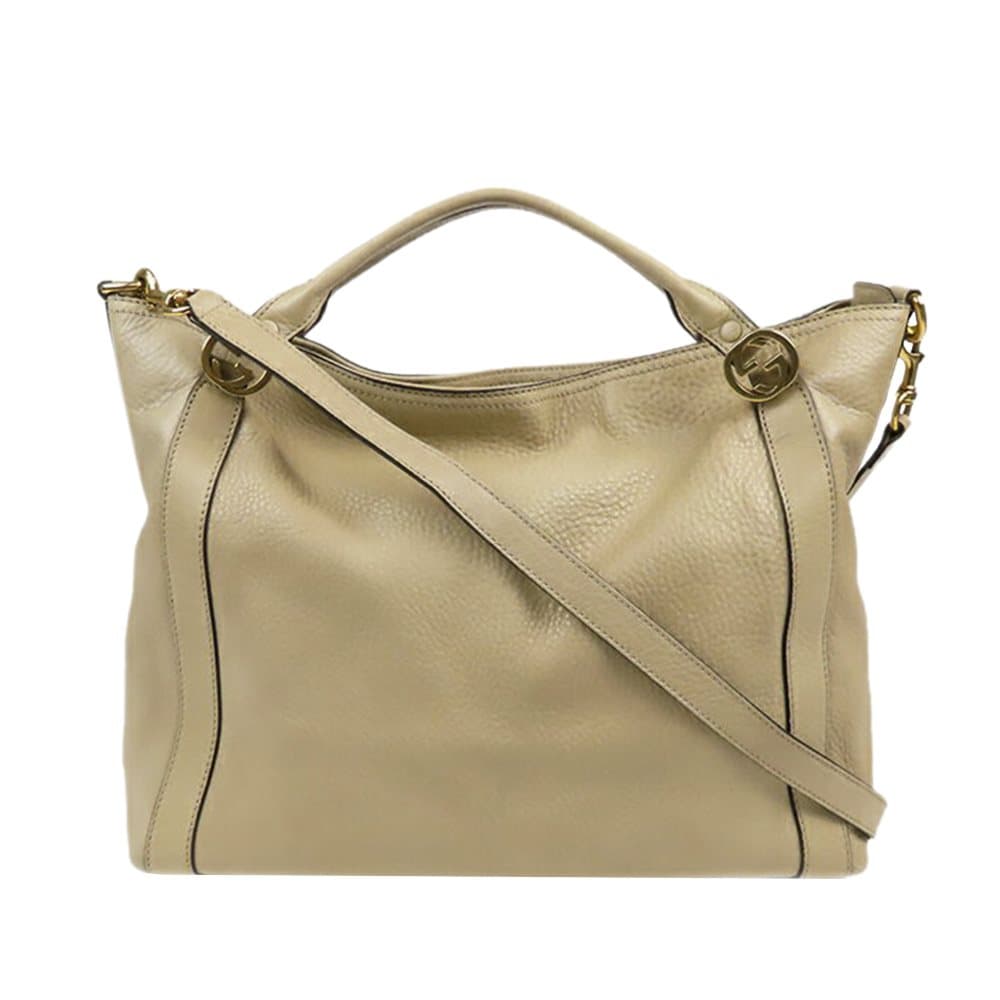 Pre-owned Gucci Miss GG Leather Satchel Brown