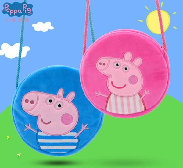 Greta Gris Peppa pig  förskolebärare axelväska George och Peppa George Blå