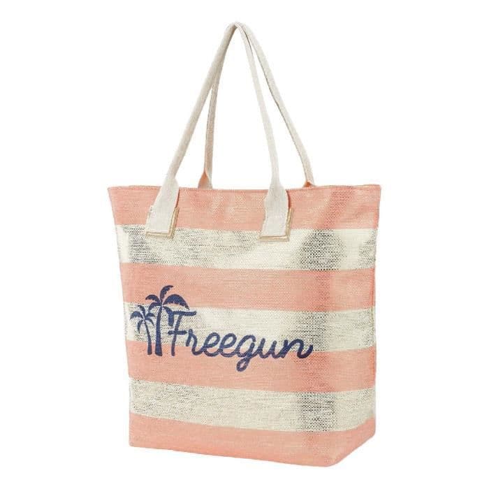 FREEGUN Beach Bag Praktisk och trendig Orange Stripe Bag