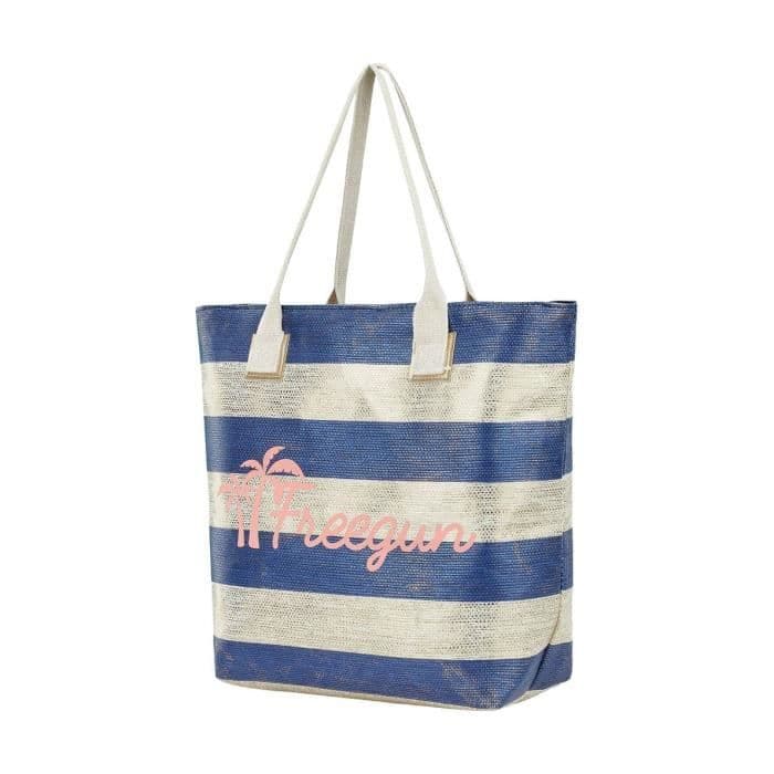 Beach Bag FREEGUN Praktisk och trendig Blue Stripe Bag