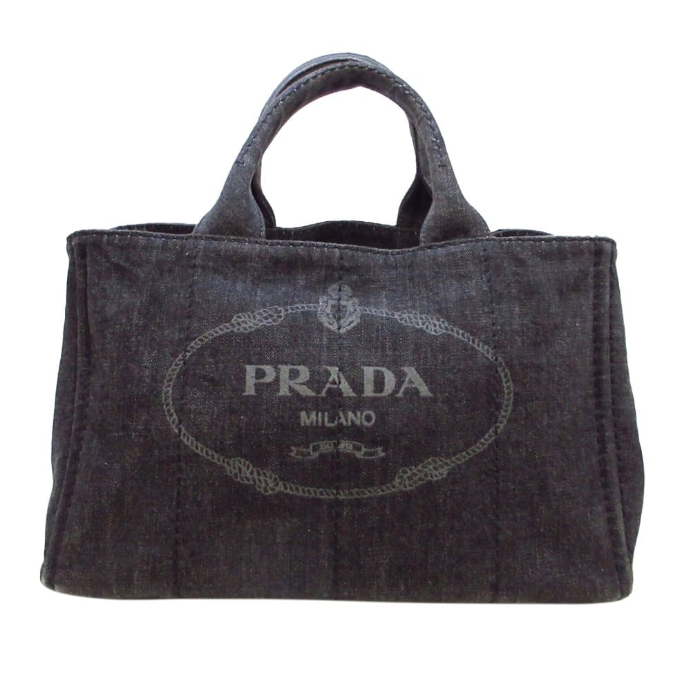 Pre-owned Prada Canapa Logo Handbag Black
