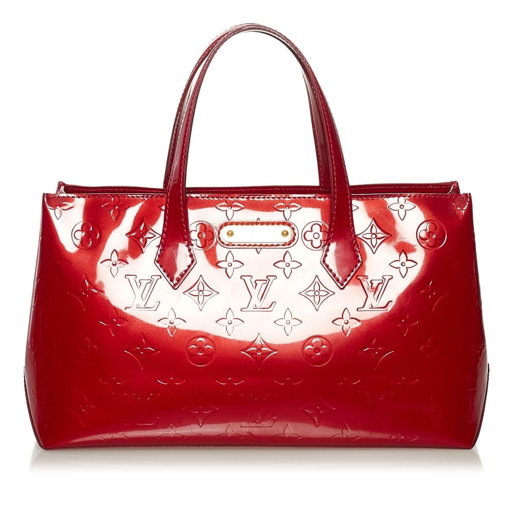 Pre-owned Louis Vuitton Vernis Wilshire PM Red