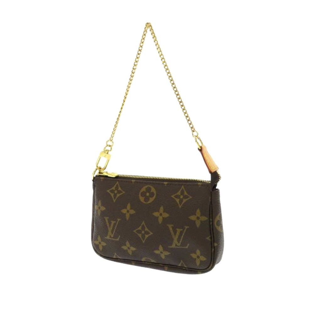 Pre-owned Louis Vuitton Monogram Mini Pochette Accessoires Brown