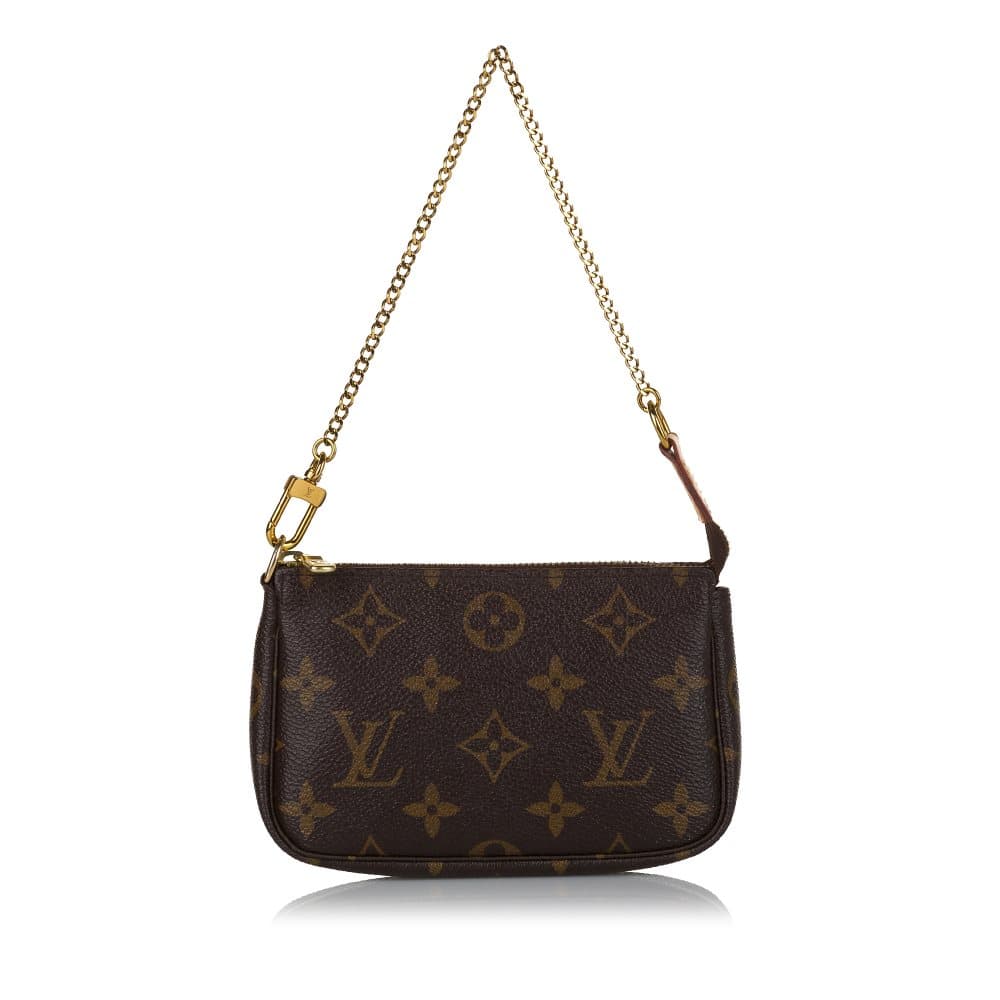 Pre-owned Louis Vuitton Monogram Pochette Accessoires Mini Brown