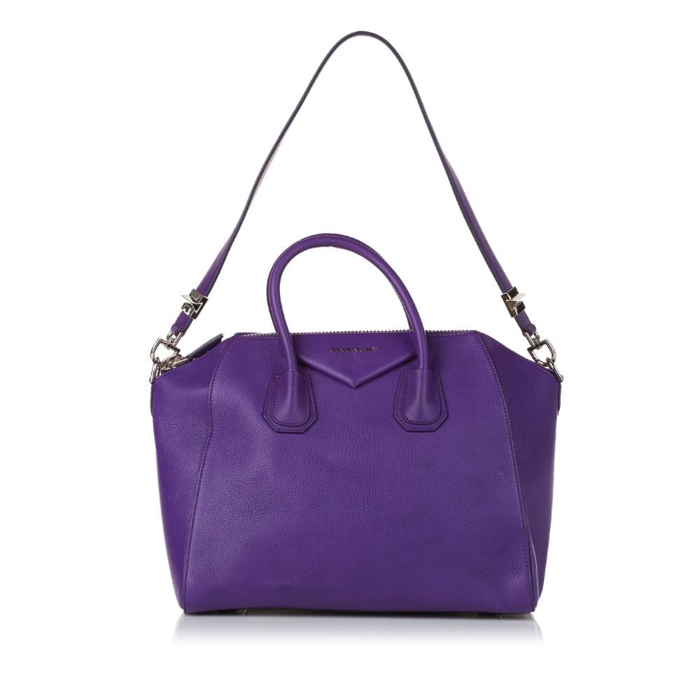 Pre-owned Givenchy Small Antigona Satchel Purple