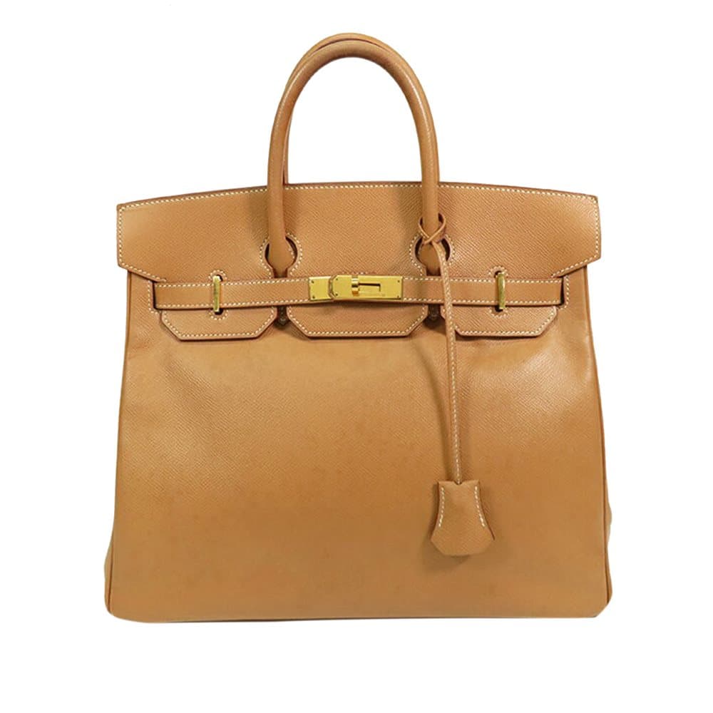 Pre-owned Hermes Courchevel HAC Birkin 32 Brown