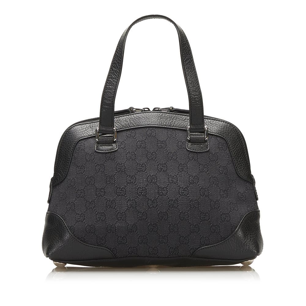 Pre-owned Gucci GG Canvas Mini Dome Bag Black