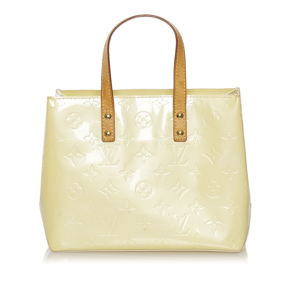 Pre-owned Louis Vuitton Vernis Reade PM Brown