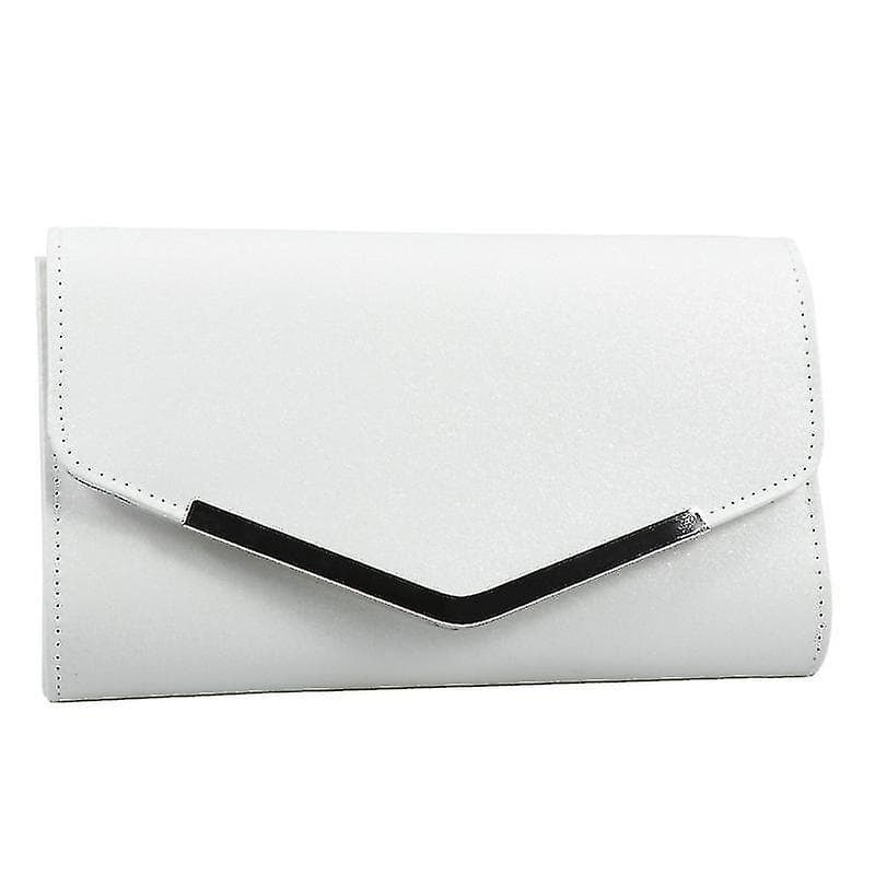 White Evening Bag Handbag Wedding Party Message Bag Clutch Bag Purse Simple Chain Bag For Women Ladiesbebetter