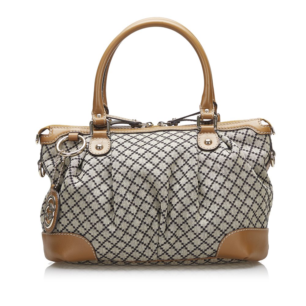 Pre-owned Gucci Diamante Sukey Brown Product Image