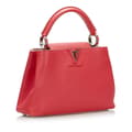 Miniatyrbild 2 av 10: Pre-owned Louis Vuitton Taurillon Capucines BB Red