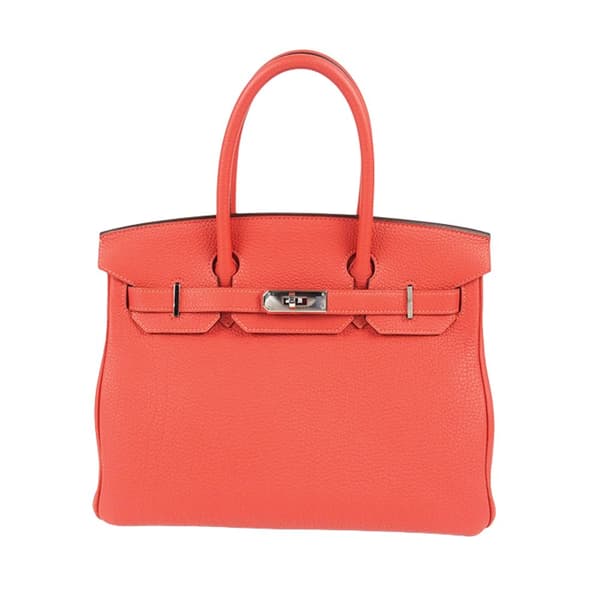Pre-owned Hermès Togo Birkin Retourne 30 Red