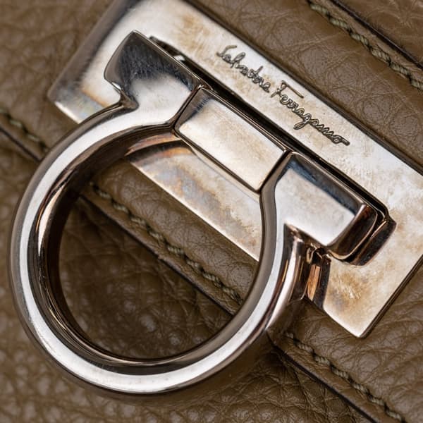 Pre-owned Ferragamo Sofia Leather Satchel Brown