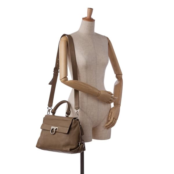 Pre-owned Ferragamo Sofia Leather Satchel Brown
