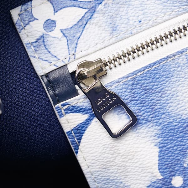 Pre-owned Louis Vuitton Monogram Watercolor Weekend Tote PM Blue