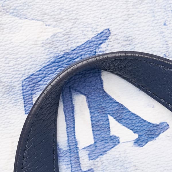 Pre-owned Louis Vuitton Monogram Watercolor Weekend Tote PM Blue