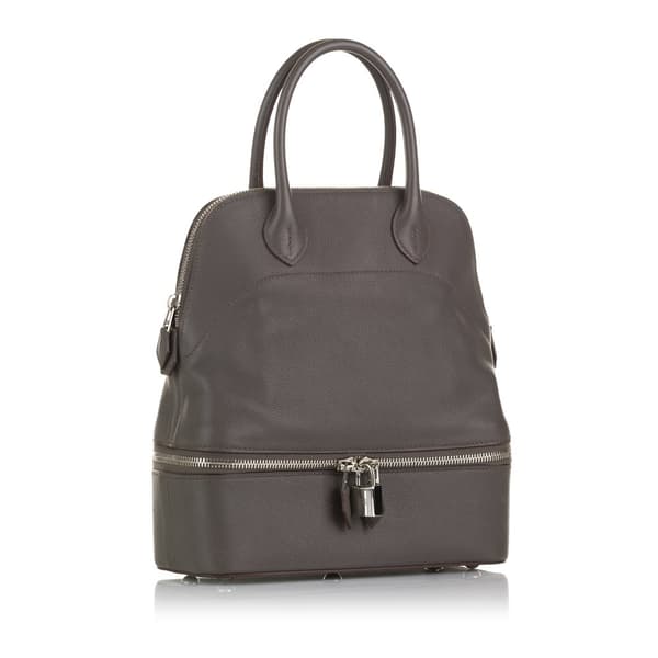 Pre-owned Hermès Evercolor Bolide Secret Gray