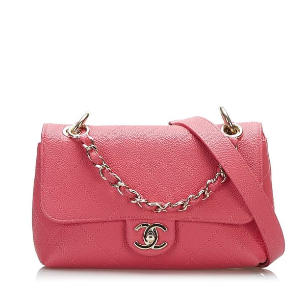Pre-owned Chanel Caviar City Walk Pink