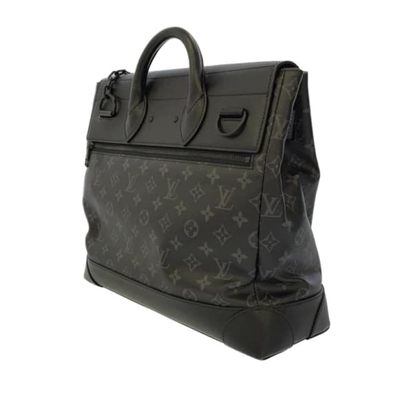 Pre-owned Louis Vuitton Monogram Eclipse Steamer PM Black