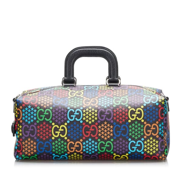 Pre-owned Gucci GG Psychedelic Satchel Black